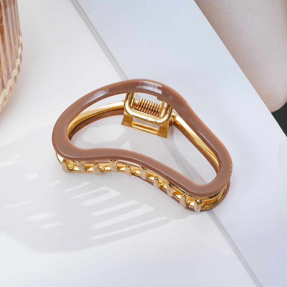 French acetic acid hairpin retro hollow tortoiseshell hair claw