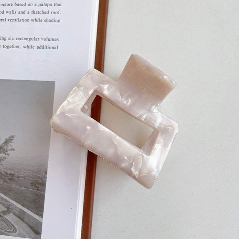 Small square hair claw