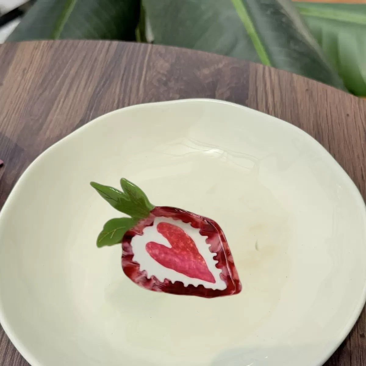strawberry heart  hair claw