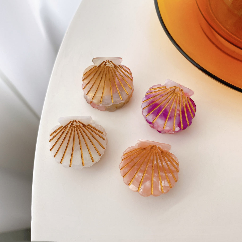 mini shell hair claw