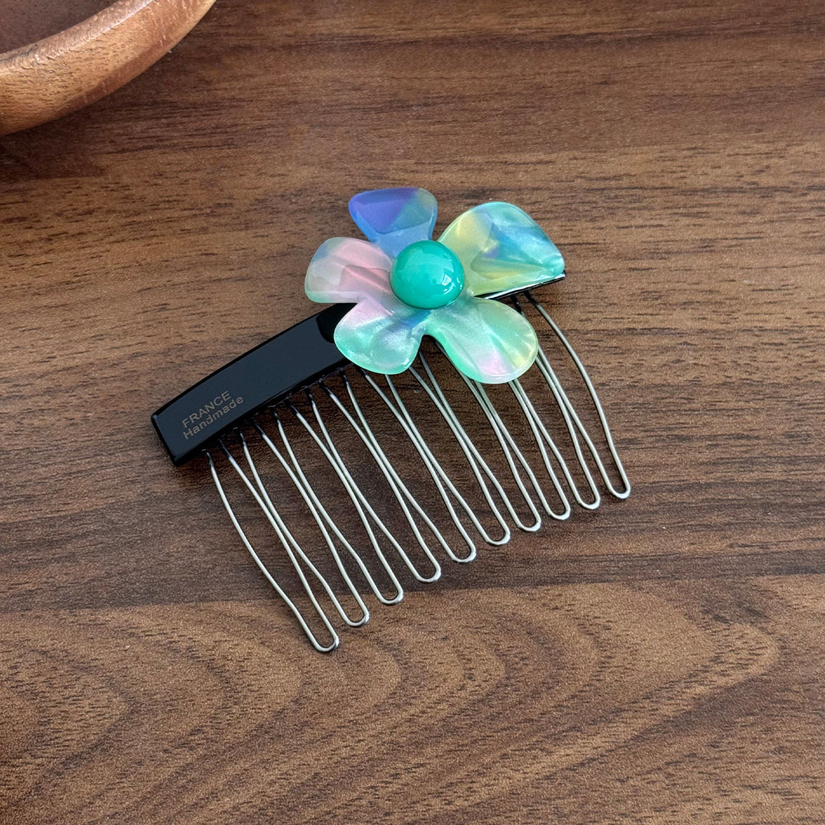 flower hairpin bangs side clip