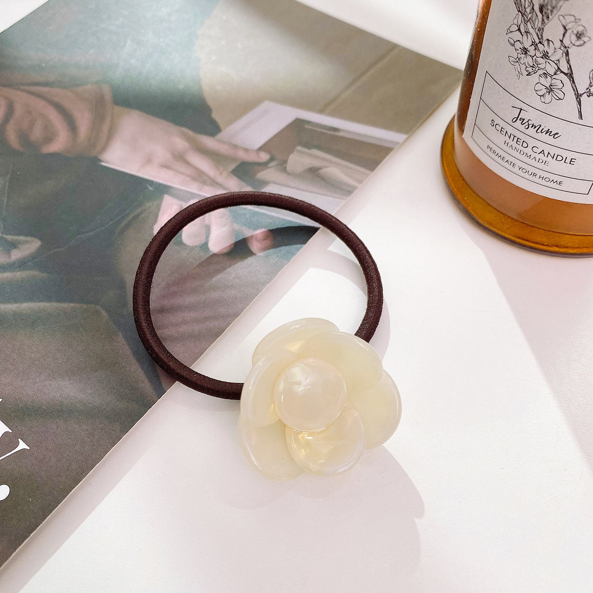 Three-dimensional Camellia hair clip