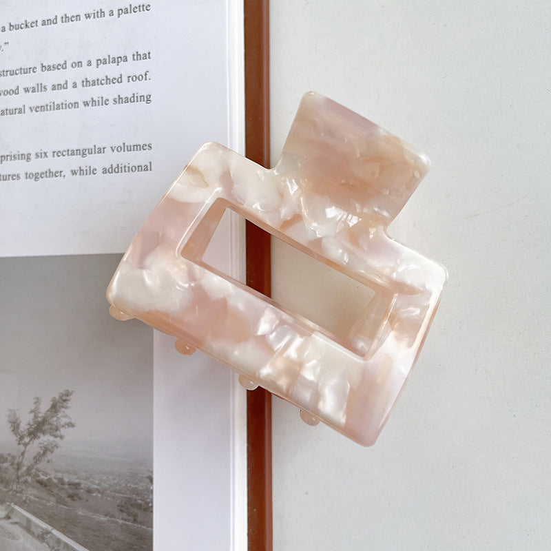 Small square hair claw