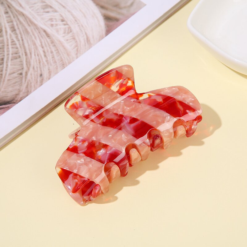 striped splicing Hair Claw