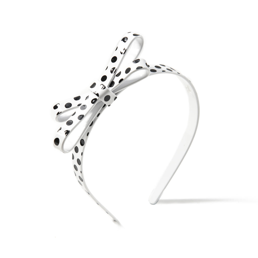 polka dot bow headband