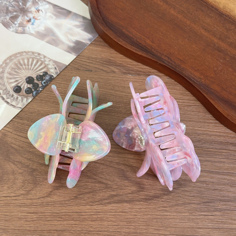 Retro Phalaenopsis acetate grab clip versatile hairpin hair claw