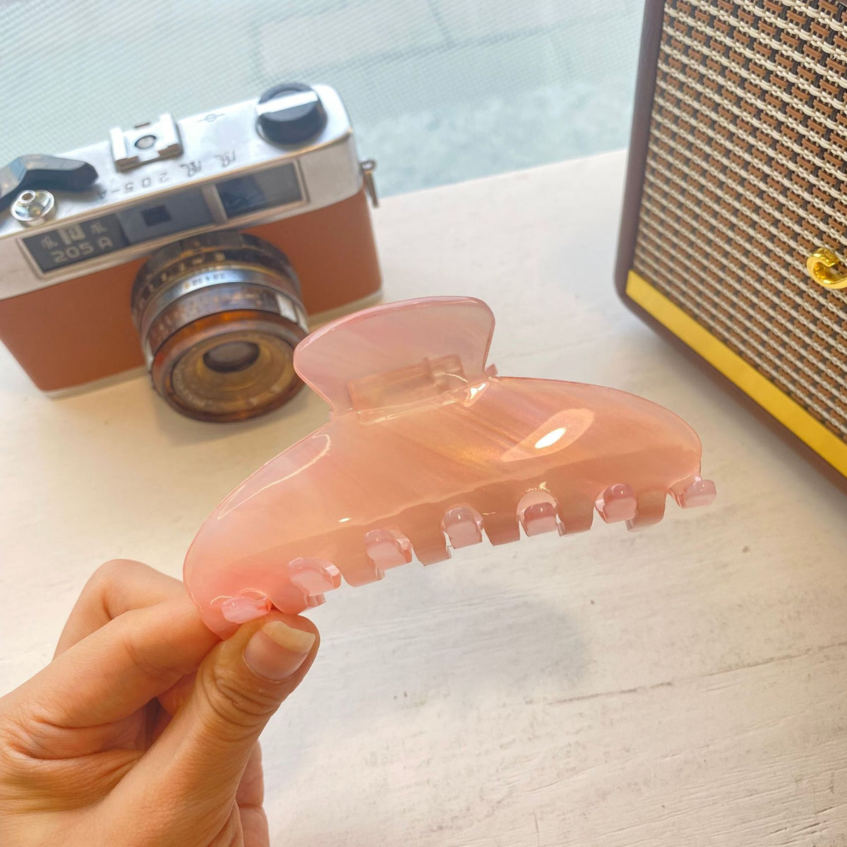 jelly colorful large hair claw
