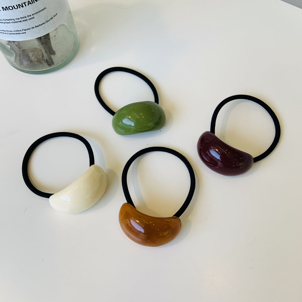 chic oval hair ties