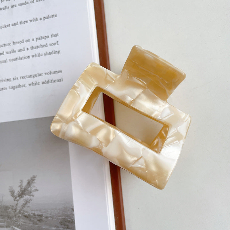 Small square hair claw
