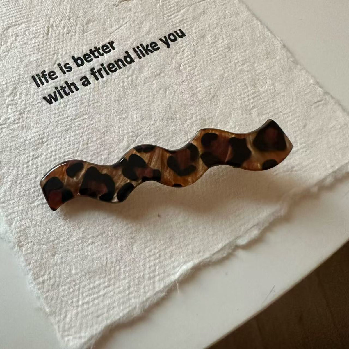 Leopard-print Hair Clip