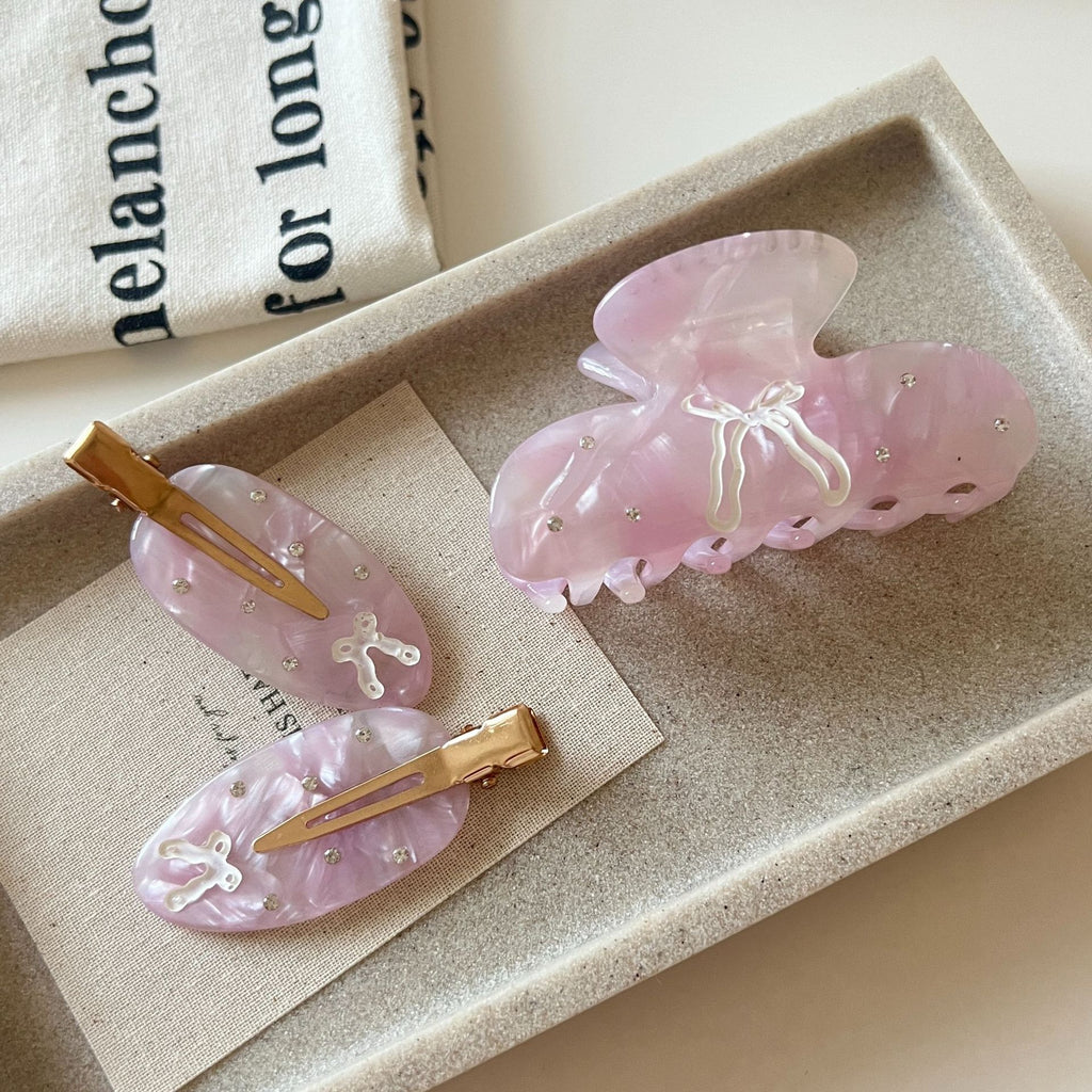 Pink bubble hair claw