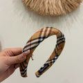 winternew woolen material three grids pattern headband