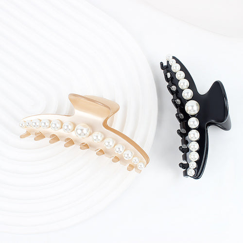 Alexander, the same Yuehua large pearl shark clip 10.8cm acetic acid full tie back head grab clip hairpin