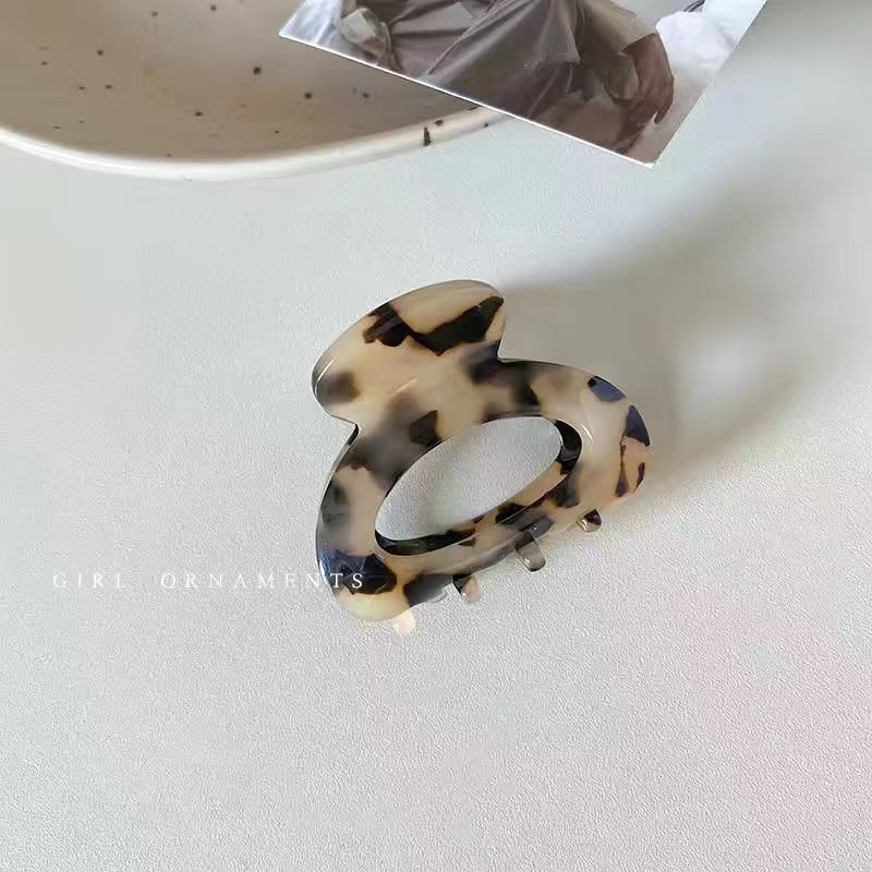 French acetic acid hairpin retro hollow tortoiseshell hair claw