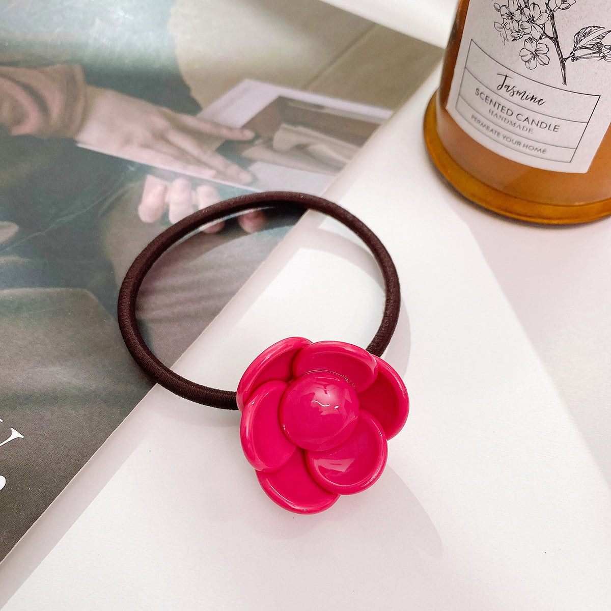 Three-dimensional Camellia hair clip