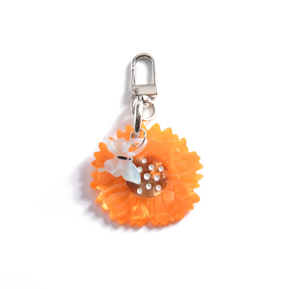 Cute colored butterfly comb keychain