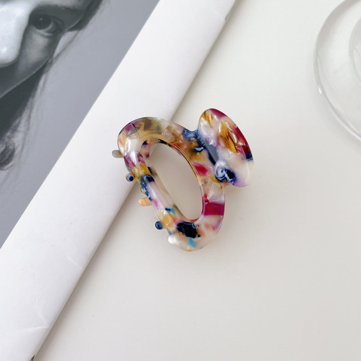 hollow temperament mini small bangs top hair claw