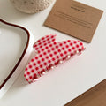simple plaid hair claw
