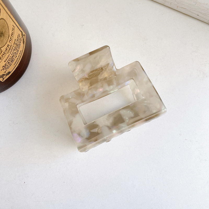 Small square hair claw