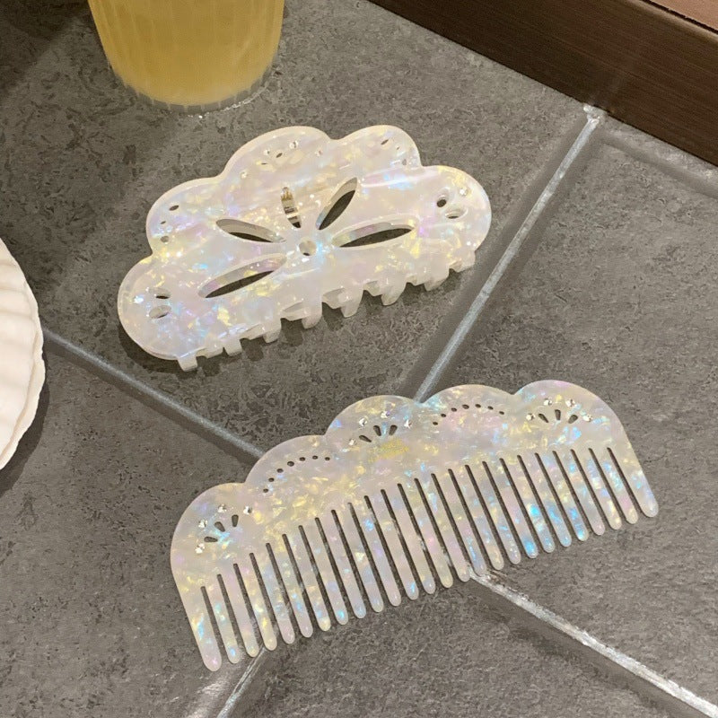 Mermaid White Hair Comb