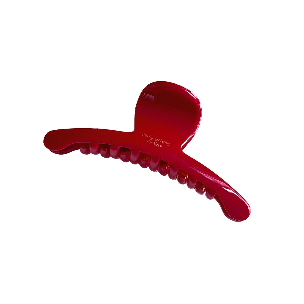 festive red large hair claw