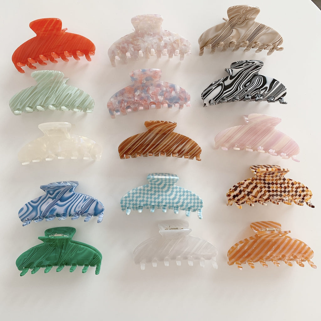 checkerboard acetic acid hairpin hair claw