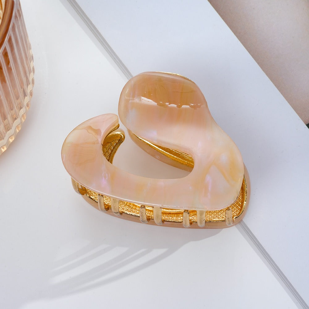 French acetic acid hairpin retro hollow tortoiseshell hair claw