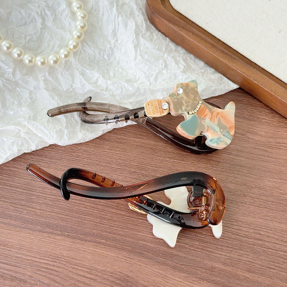 puppy one-word clip twist clip bangs clip side clip advanced sense back head hair clip