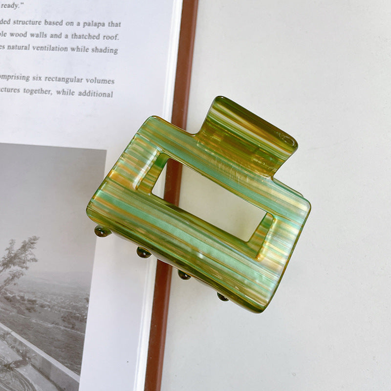 Small square hair claw