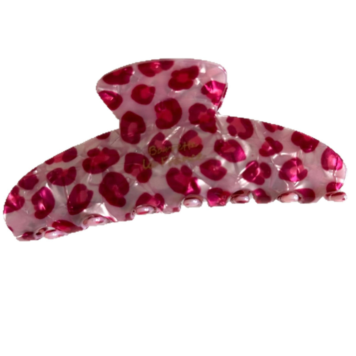 pink leopard hair claw