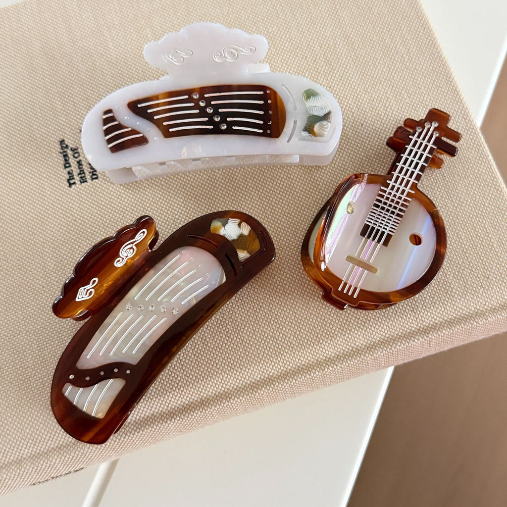 musical instrument theme hair claw