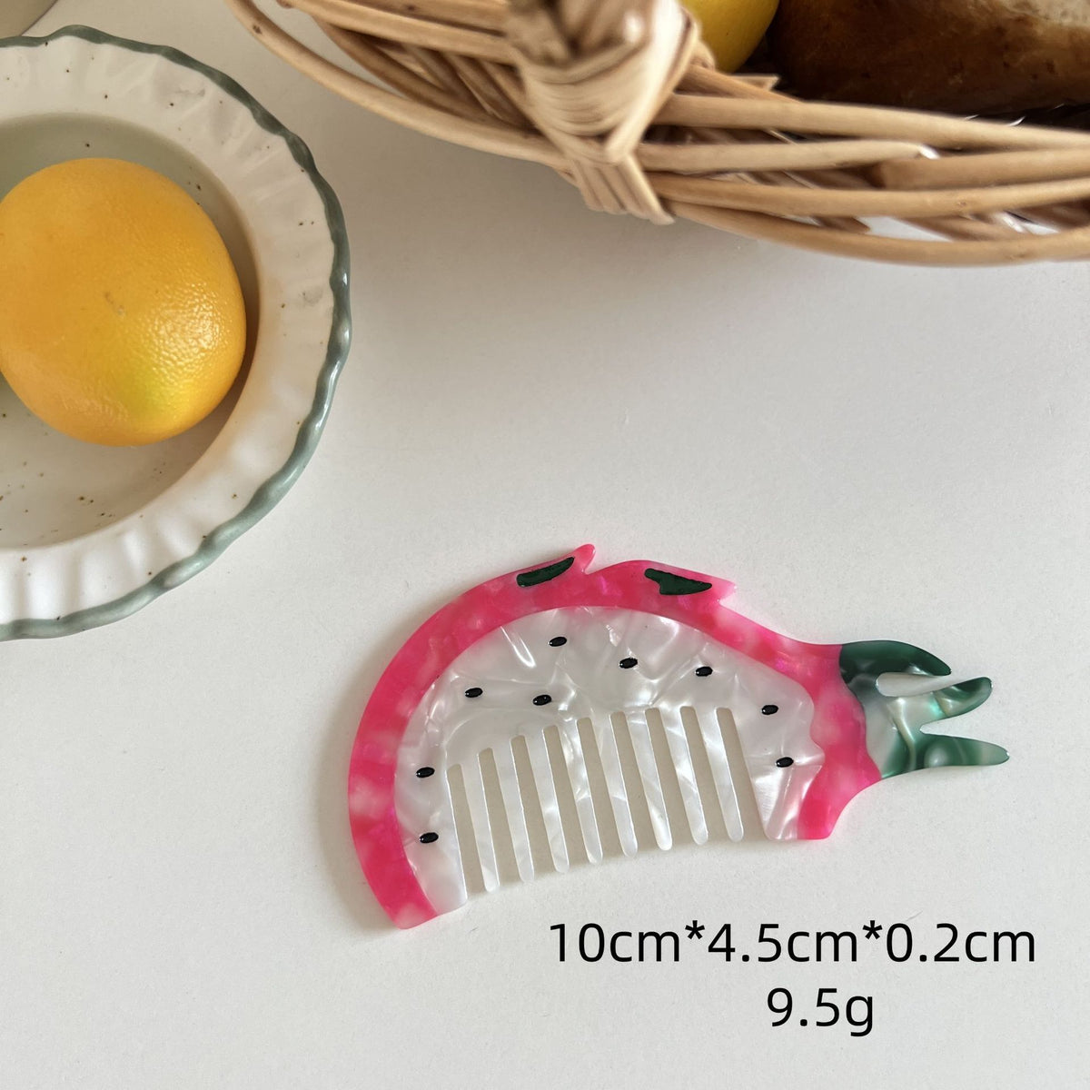 fruit hair comb fun ice cream burger acetic acid comb cute color matching female hair comb