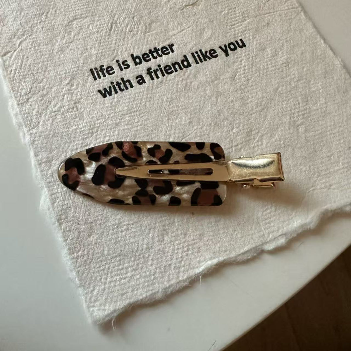 Leopard-print Hair Clip