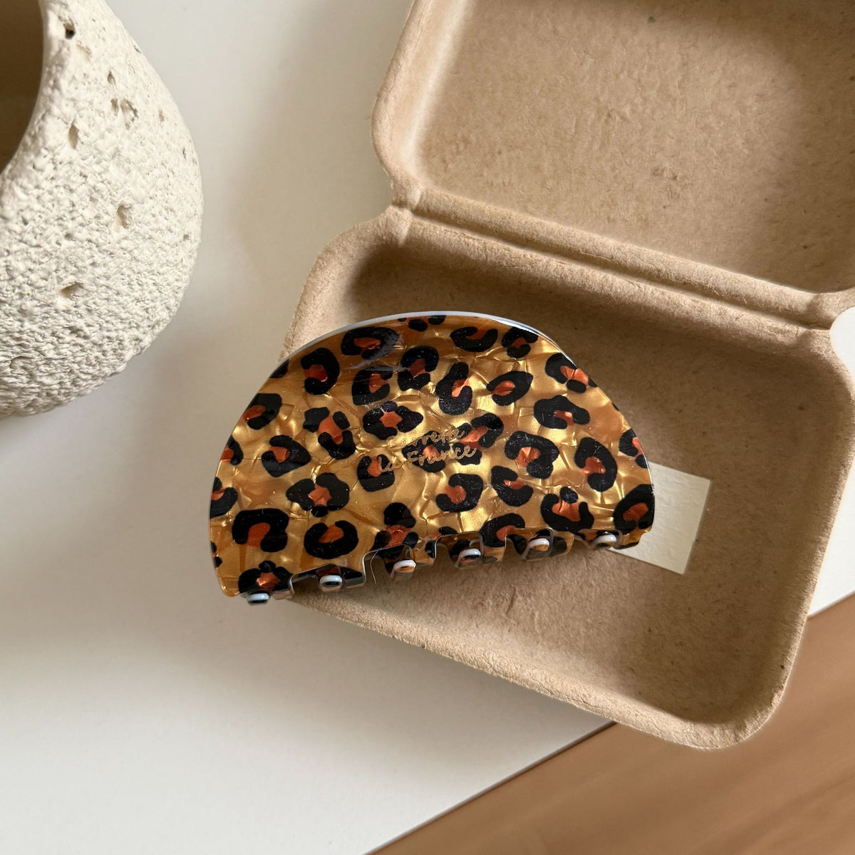 French leopard print Hair Claw