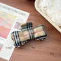 Retro checkered hair claw