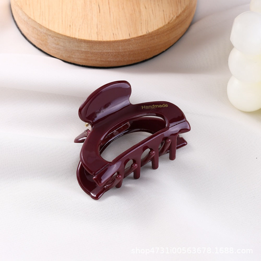 French acetic acid hairpin retro hollow tortoiseshell hair claw