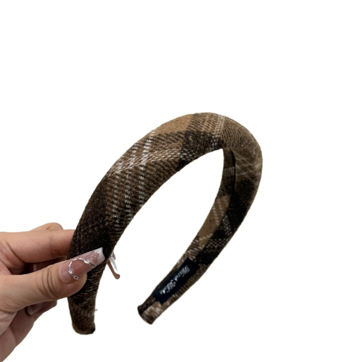winternew woolen material three grids pattern headband