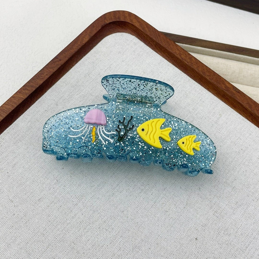marine series dolphin hair claw