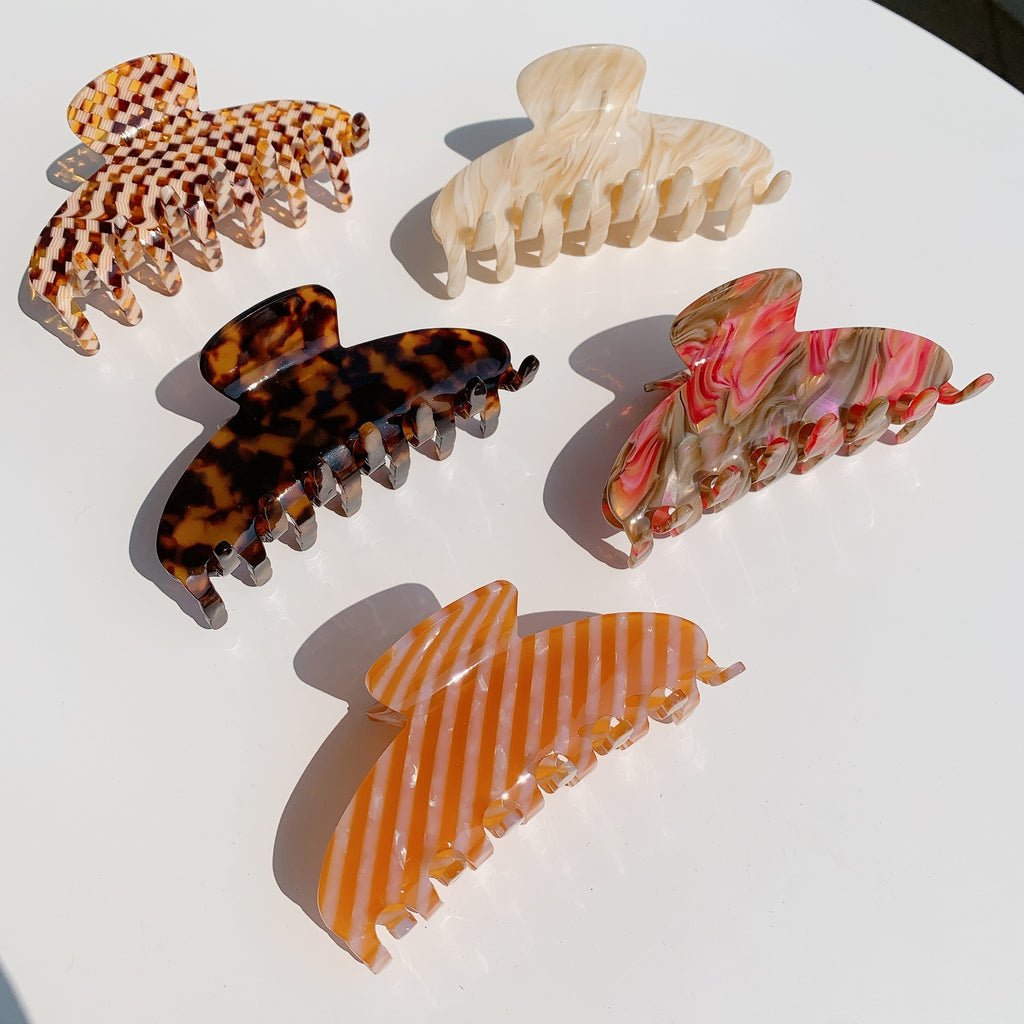 checkerboard acetic acid hairpin hair claw