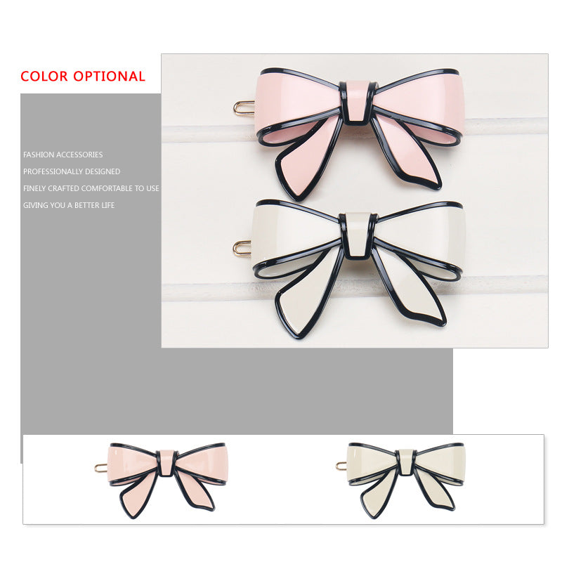 New Alexander Same Classic Diana Series Side Clip Bangs Clip Acetate Bow Side Broken Hairpin