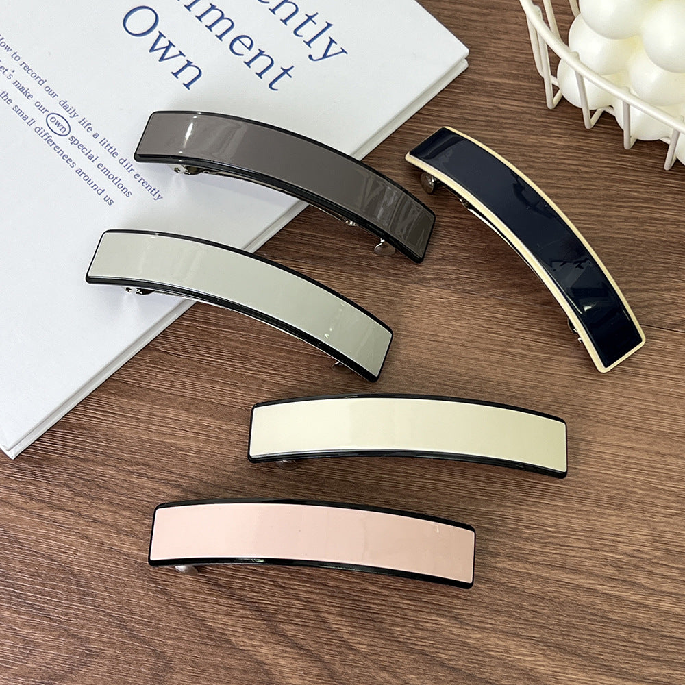 Cross-border new curved hairpin, high-end light luxury ponytail hair clip