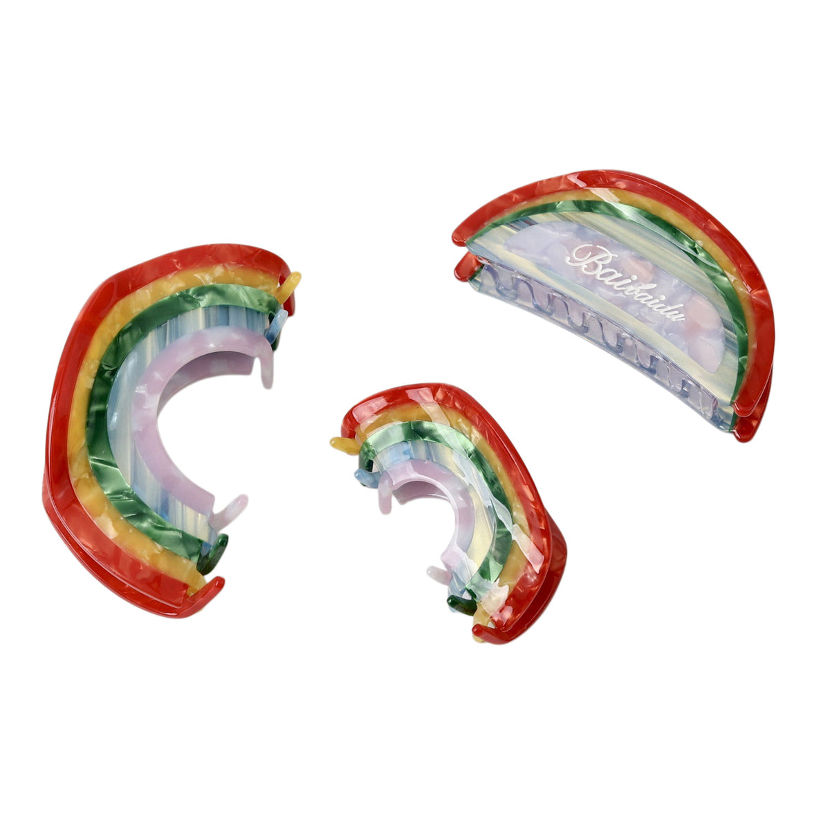 Summer rainbow hair claw