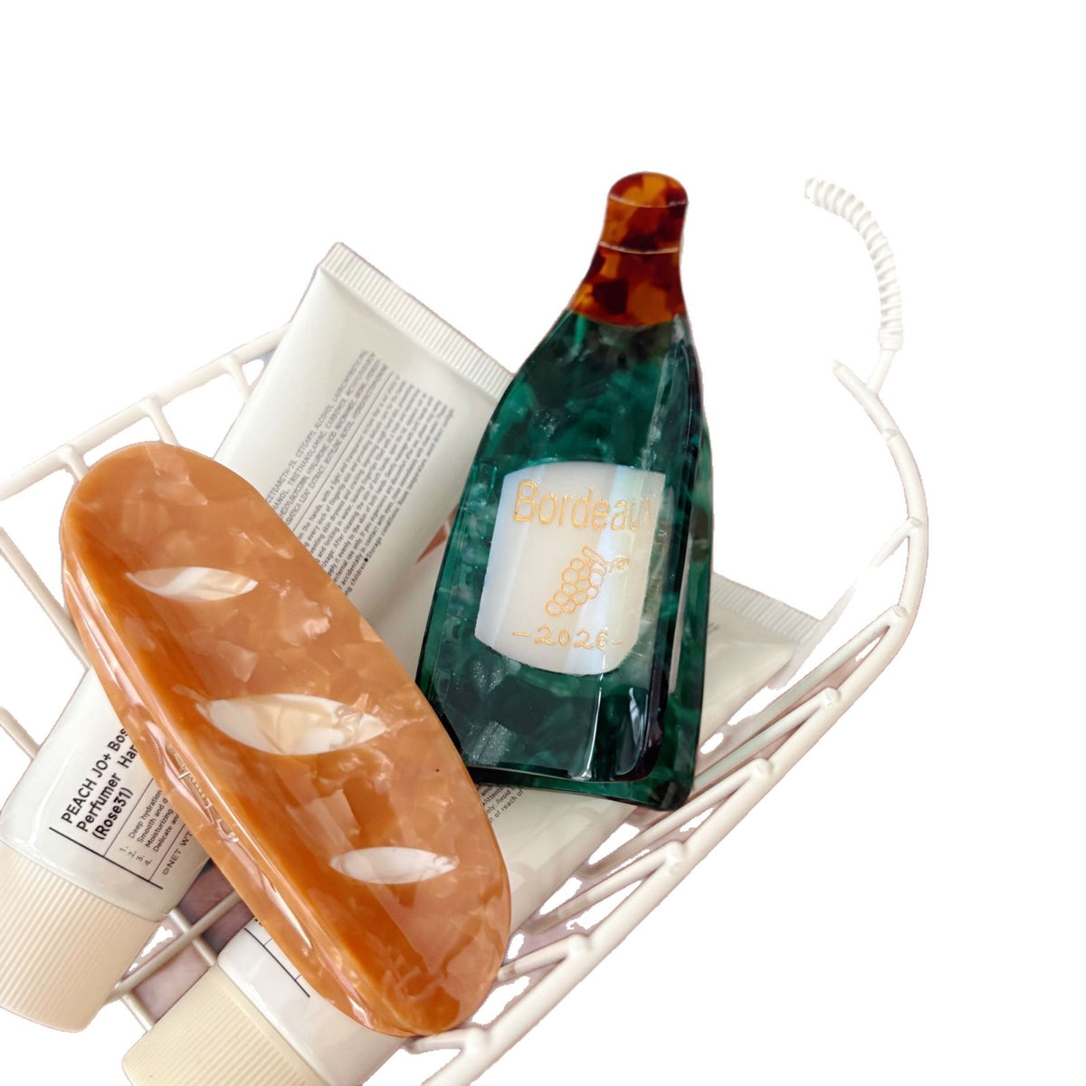 baguette wine bottle hair claw