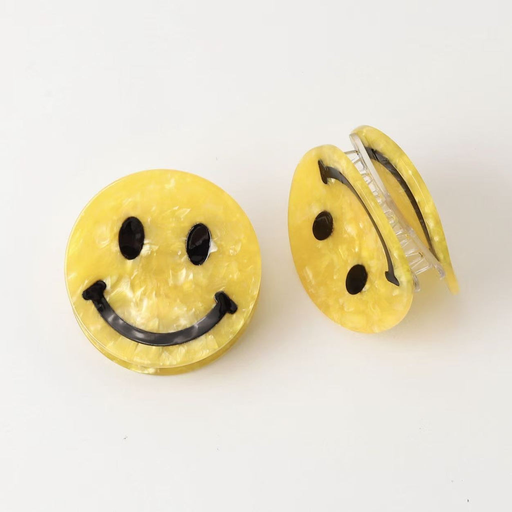 smiley face hair claw