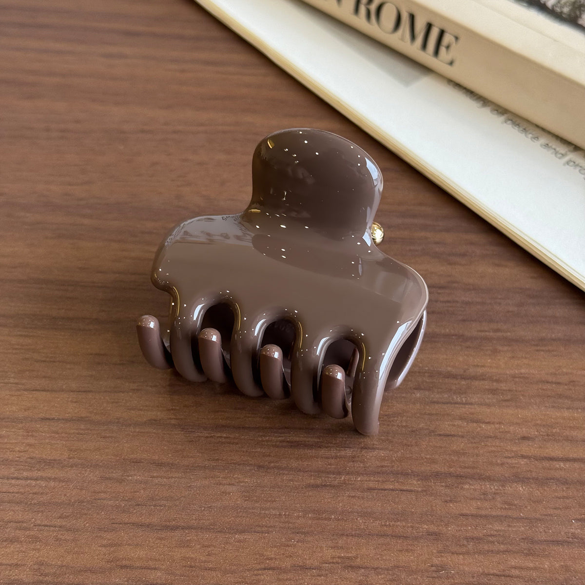 Small chocolate for autumn and winter hair claw