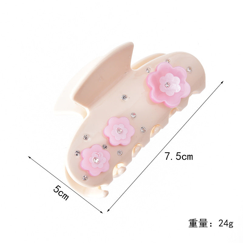 wind point diamond bow large hair claw