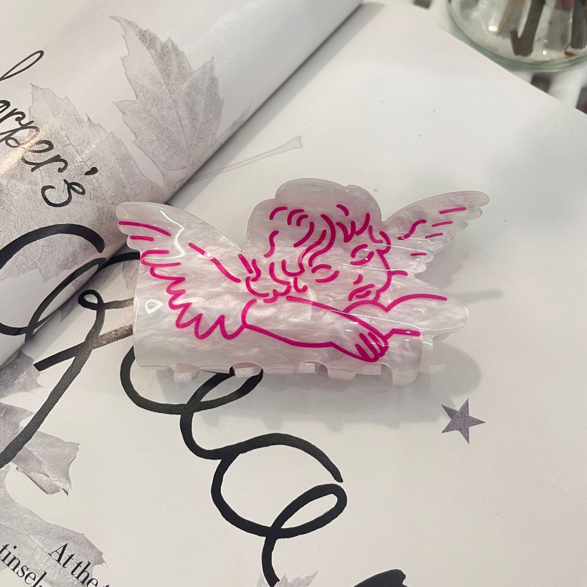 dopamine hair clip angel wing shark hair claw