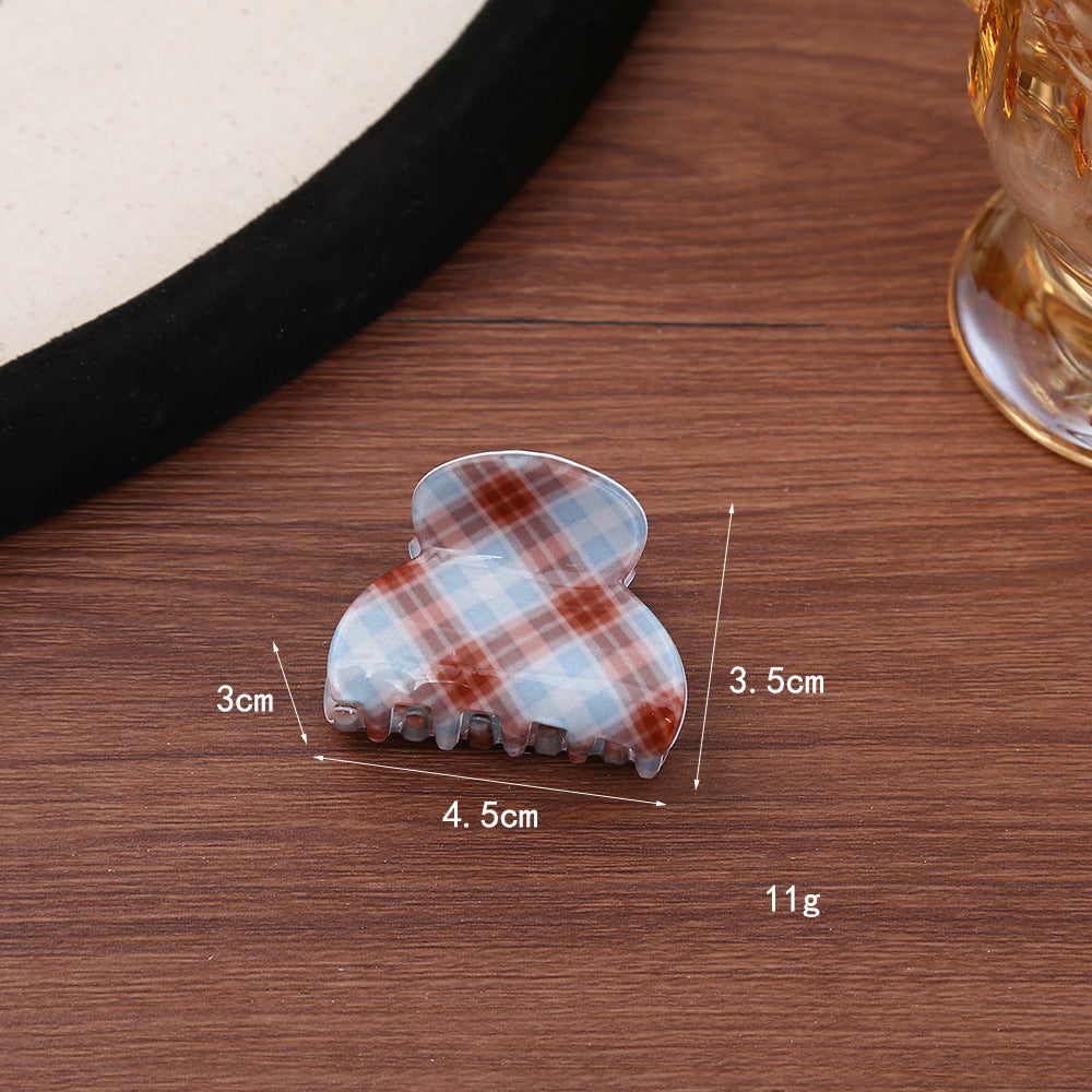 Striped plaid hair clip