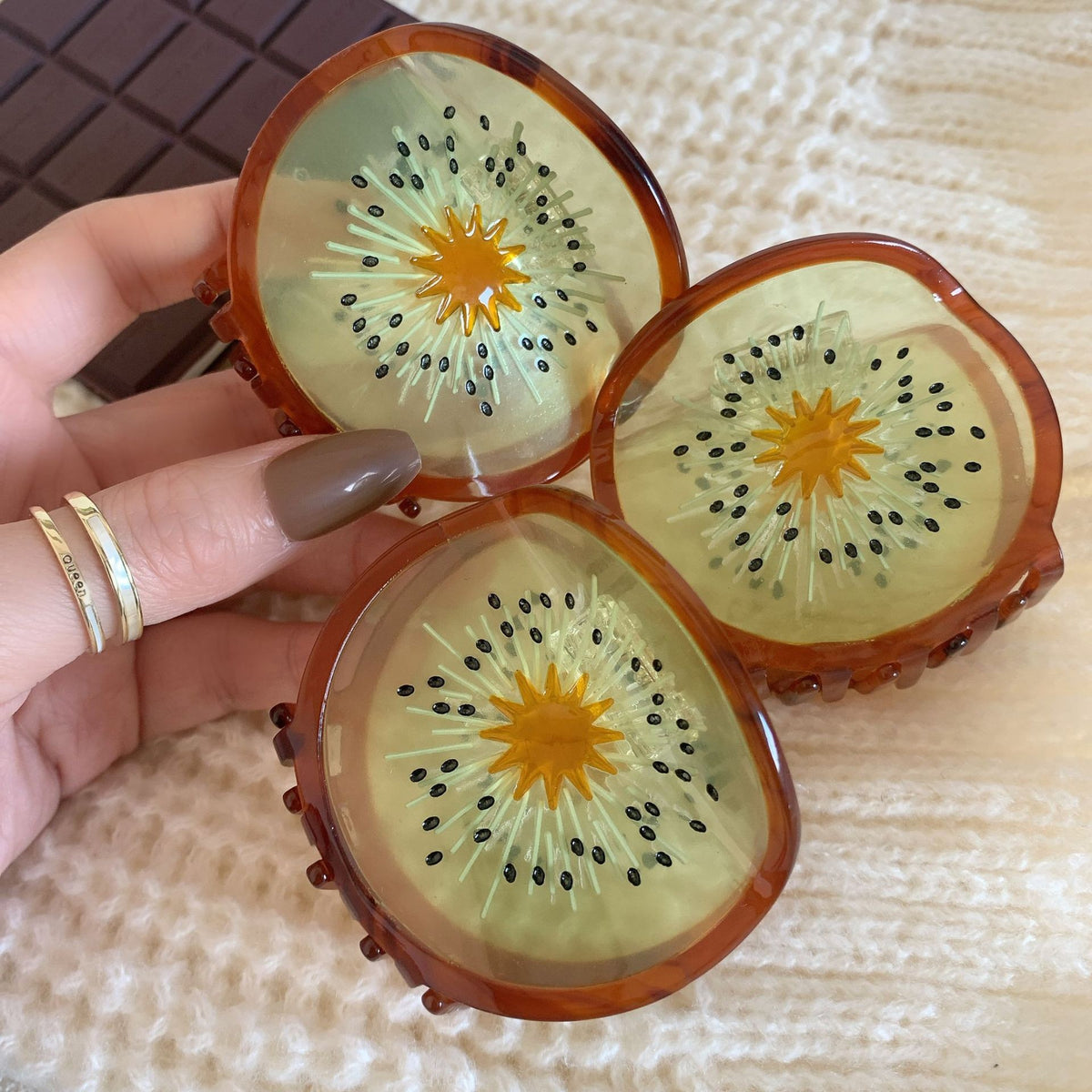 Fruit Kiwi Hair Claw