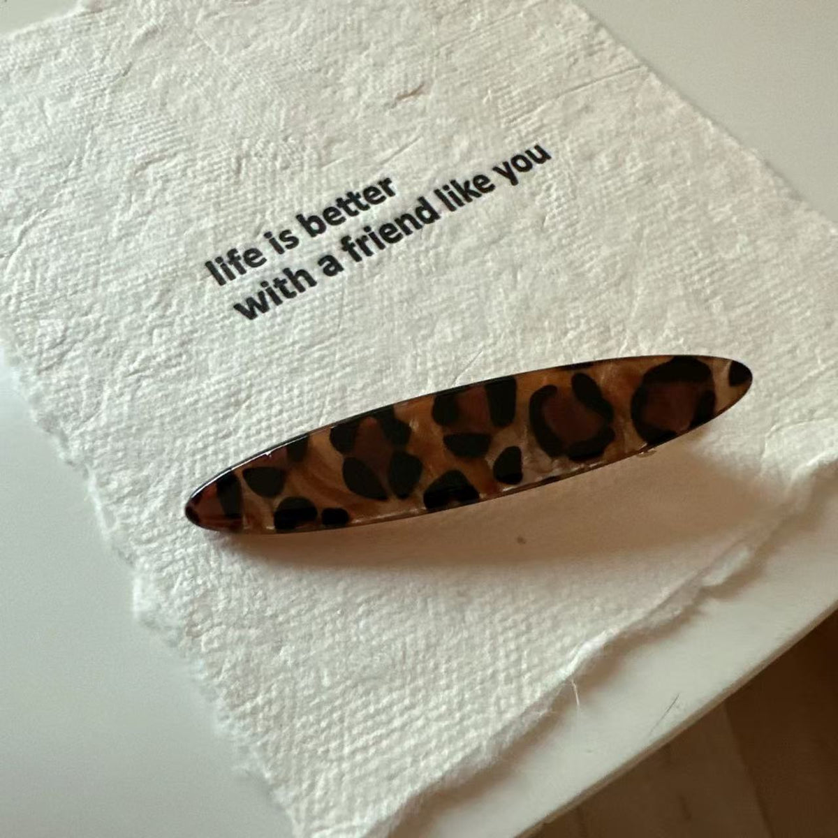 Leopard-print Hair Clip